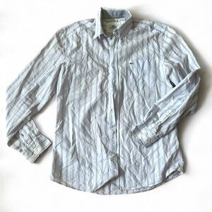 Lacoste Men's Striped lilac blue Shirt size 39 (M)